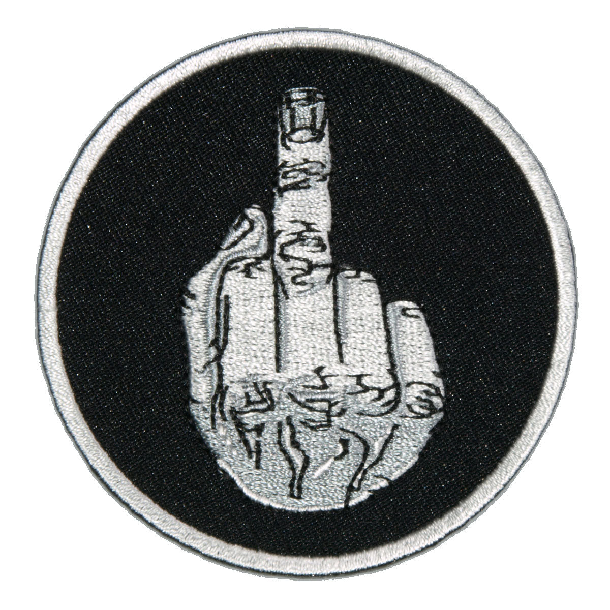 PPL9375 Circle Middle Finger 3" x 3" Patch