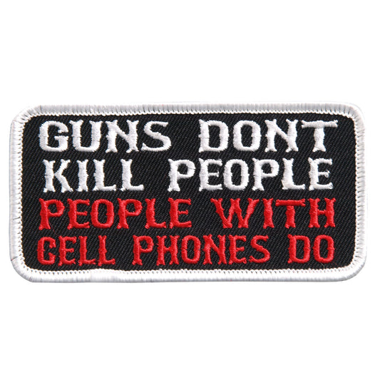 PPL9389 Guns Don't Kill People Embroidered 4" x 2" Patch