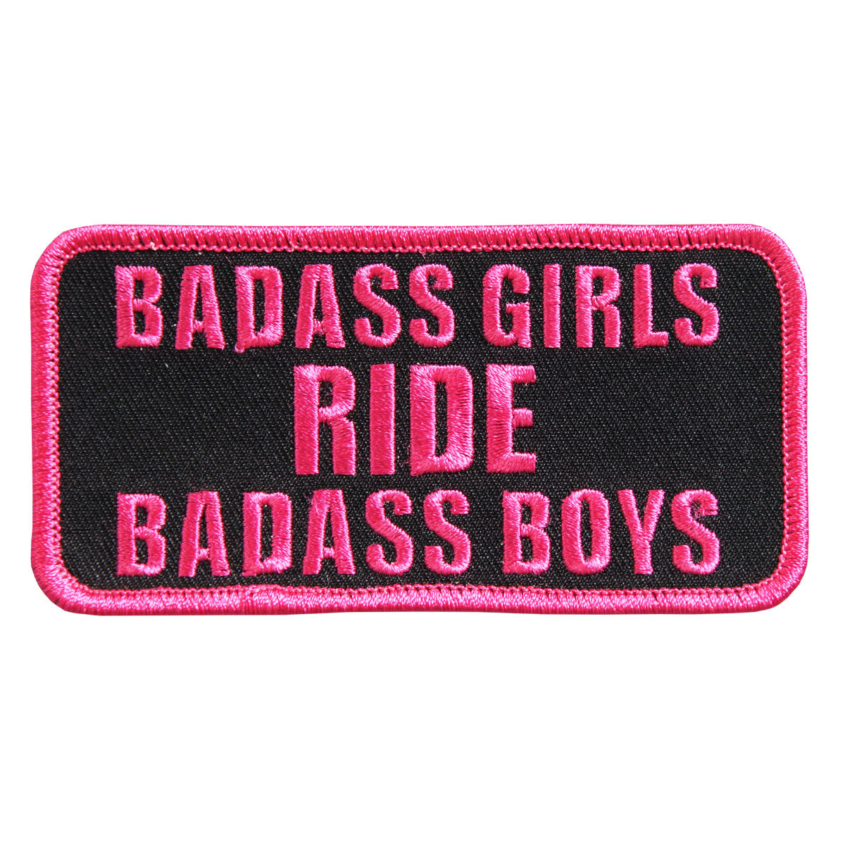 Badass Girls Ride Embroidered 4" 4" x 2" Patch PPL9399