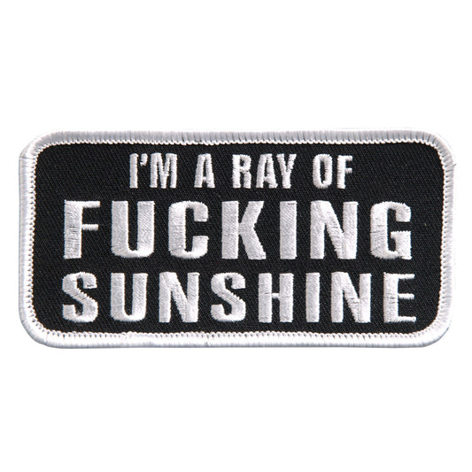 I'm A Ray of Sunshine Embroidered 4" 4" x 2" Patch