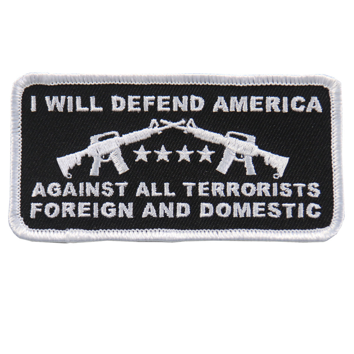 PPL9579 I Will Defend America 4"x2" Patch