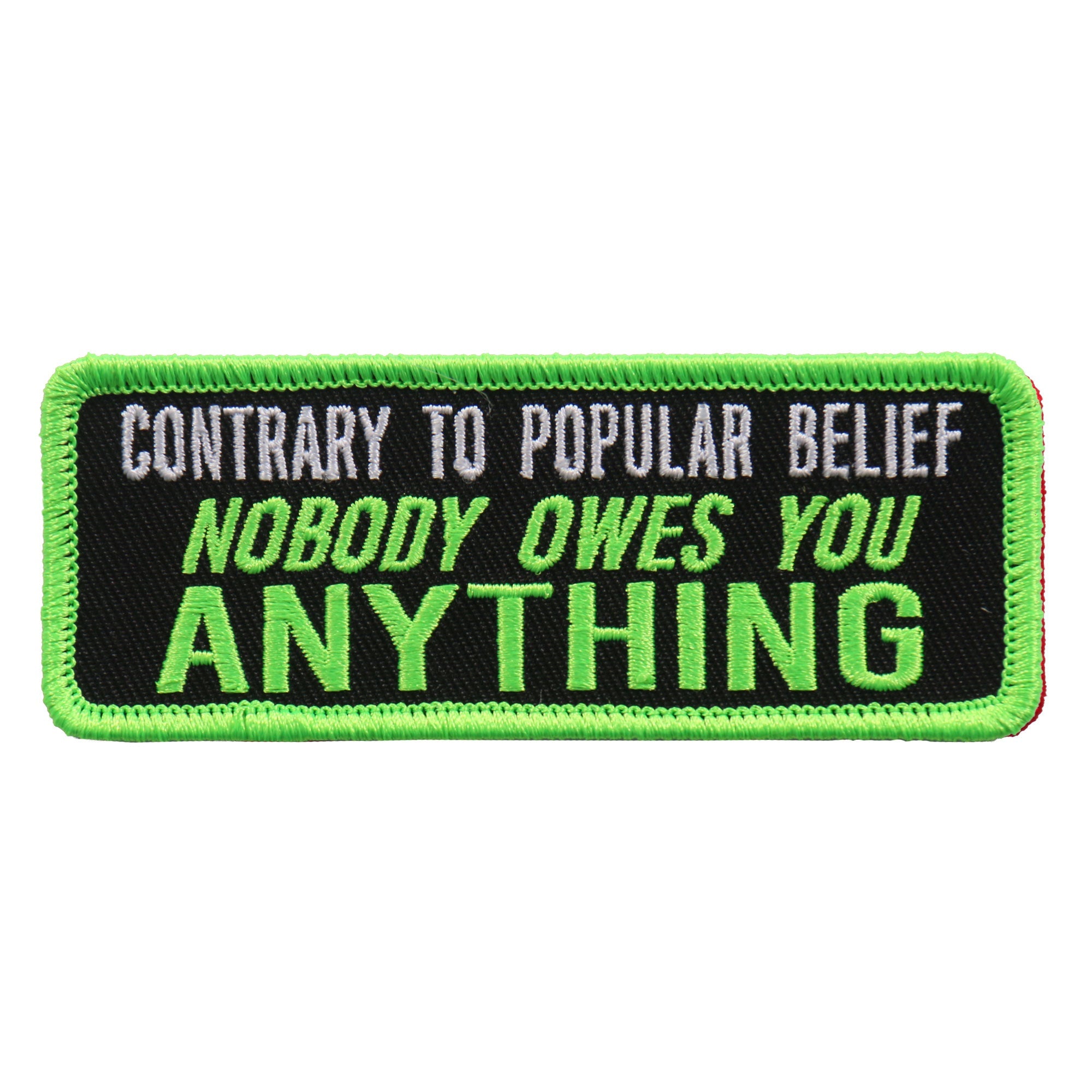 PPL9612 Contrary To Popular Belief 4"x1" Patch