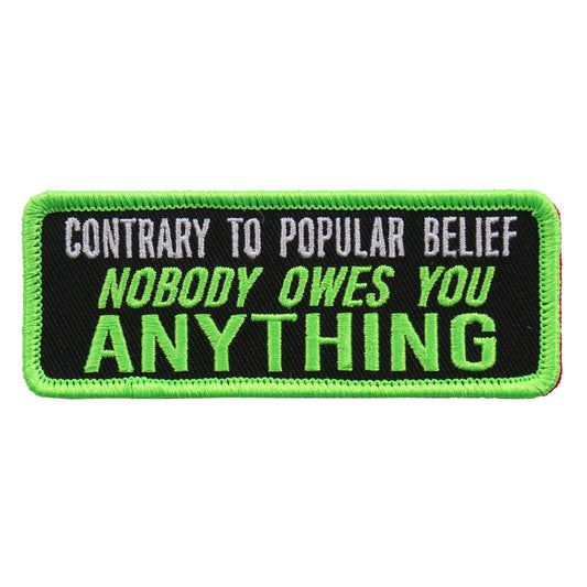PPL9612 Contrary To Popular Belief 4"x1" Patch