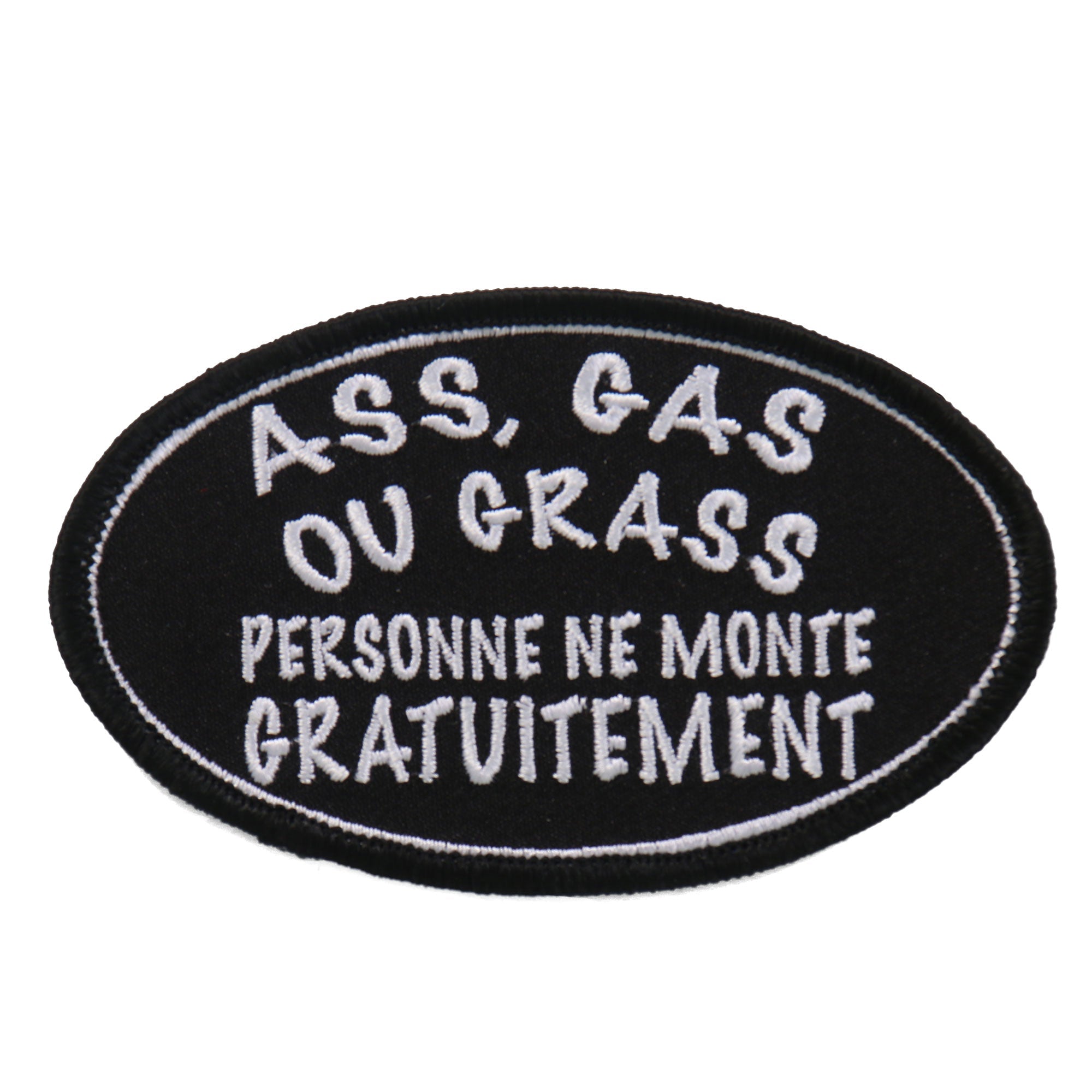 Ass Gas Or Grass Person 4"x2" Patch