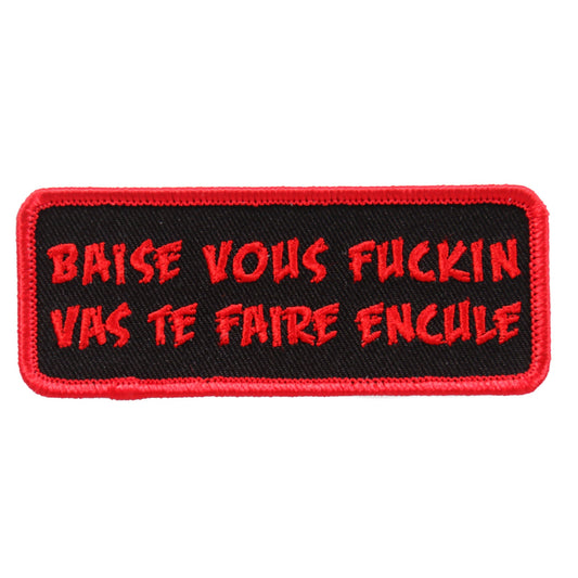Baise Vous Fuckin Vas Te 4"x1" Patch