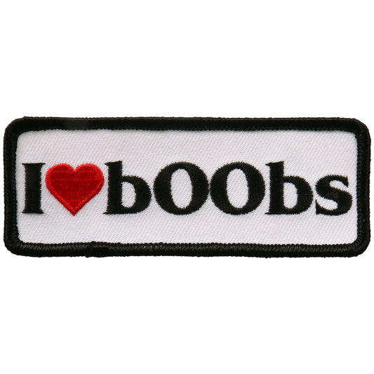 PPL9681 I Heart Boobs 4"x2" Patch