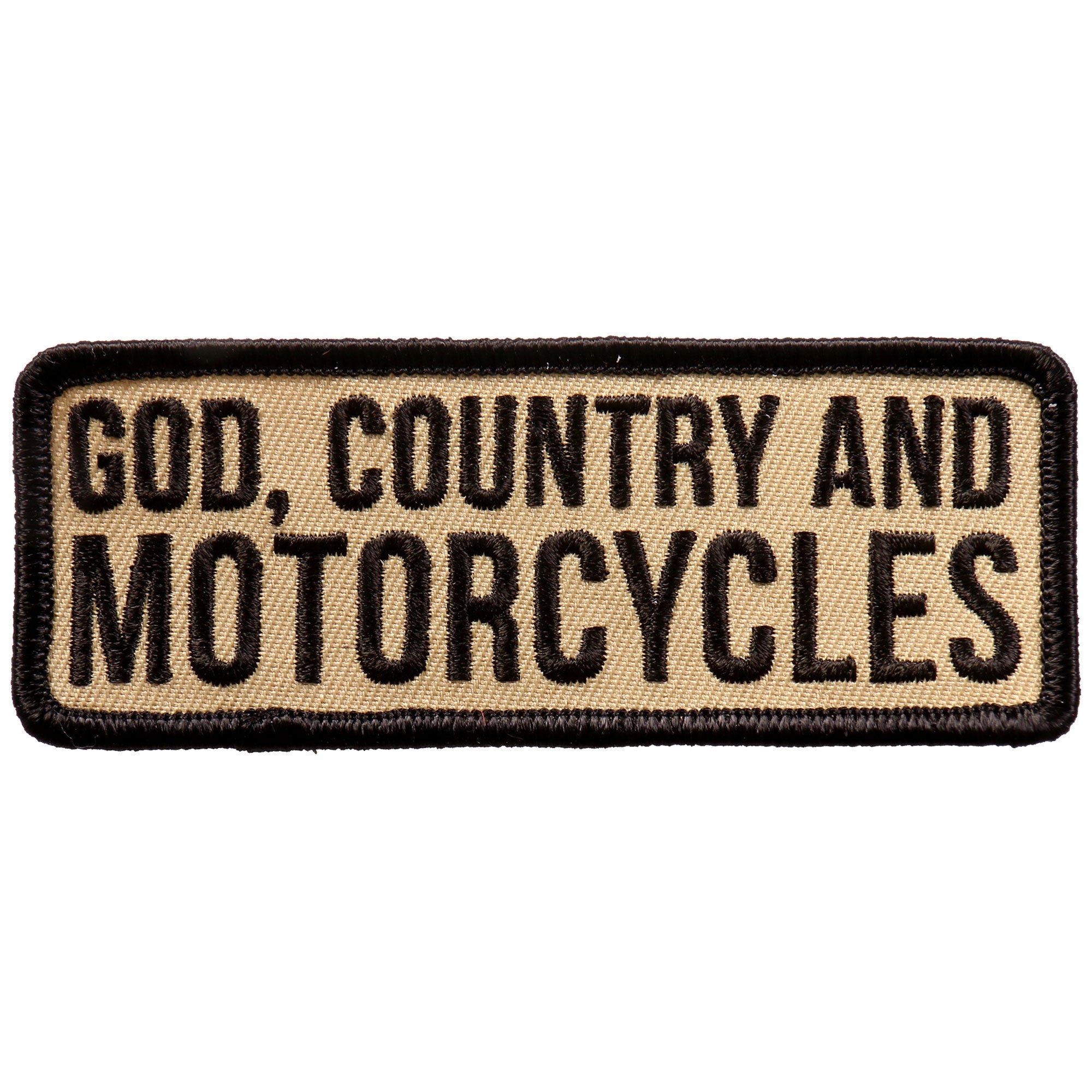 God Country and Motorcycle 4"x2" Patch