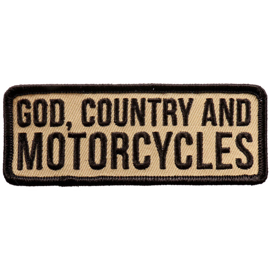 God Country and Motorcycle 4"x2" Patch