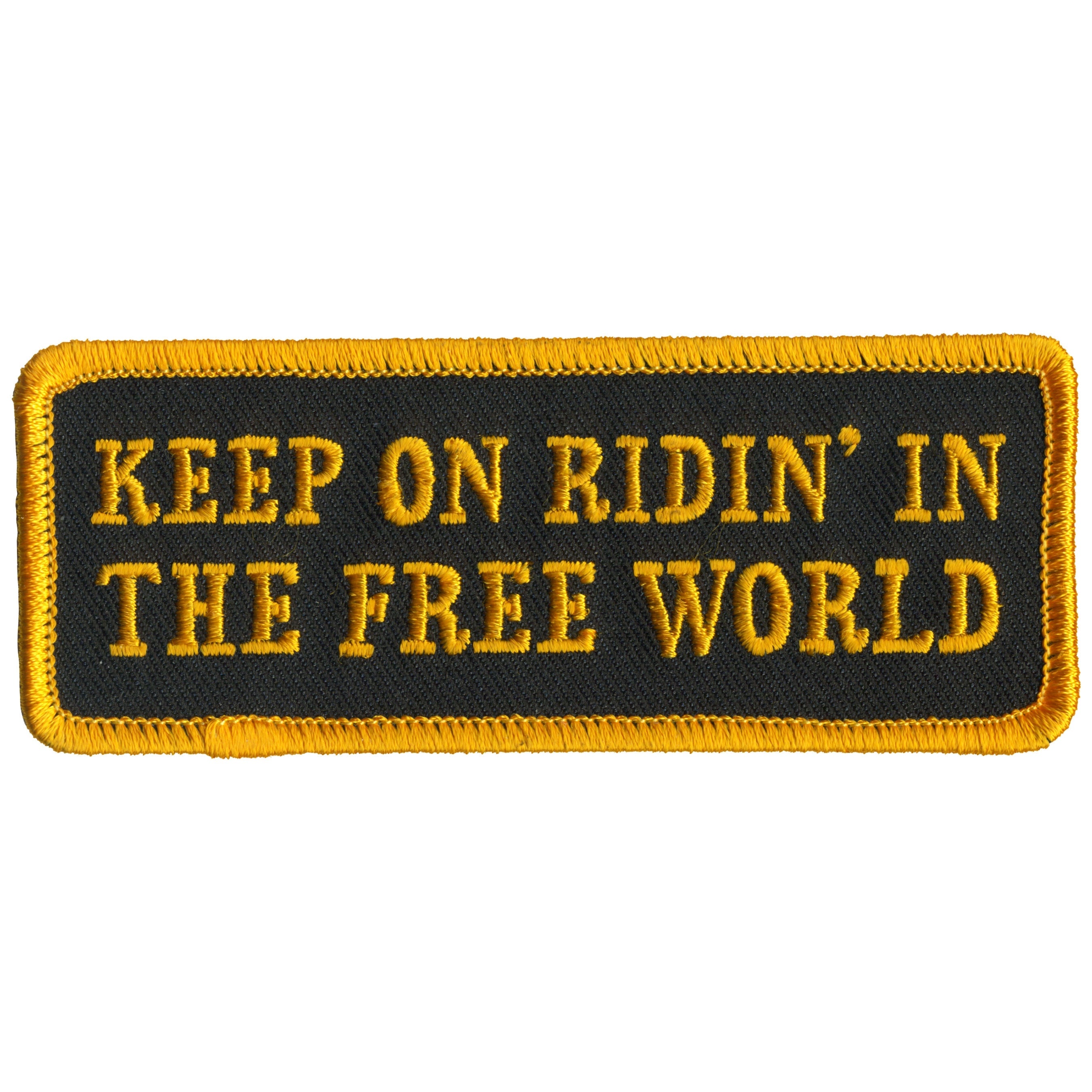 PPL9785 Keep On Free World 4"x 2" Patch