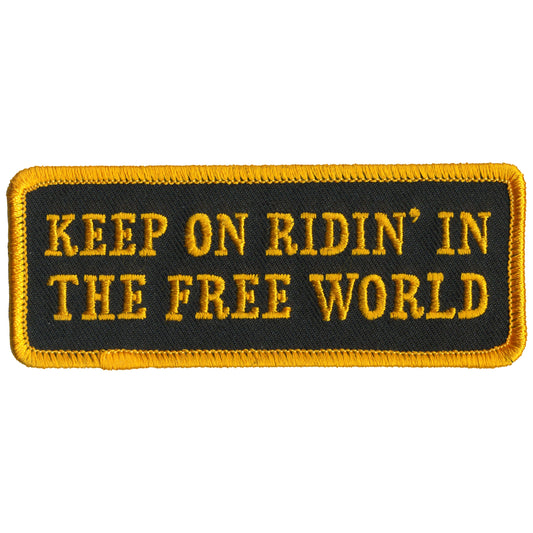 PPL9785 Keep On Free World 4"x 2" Patch