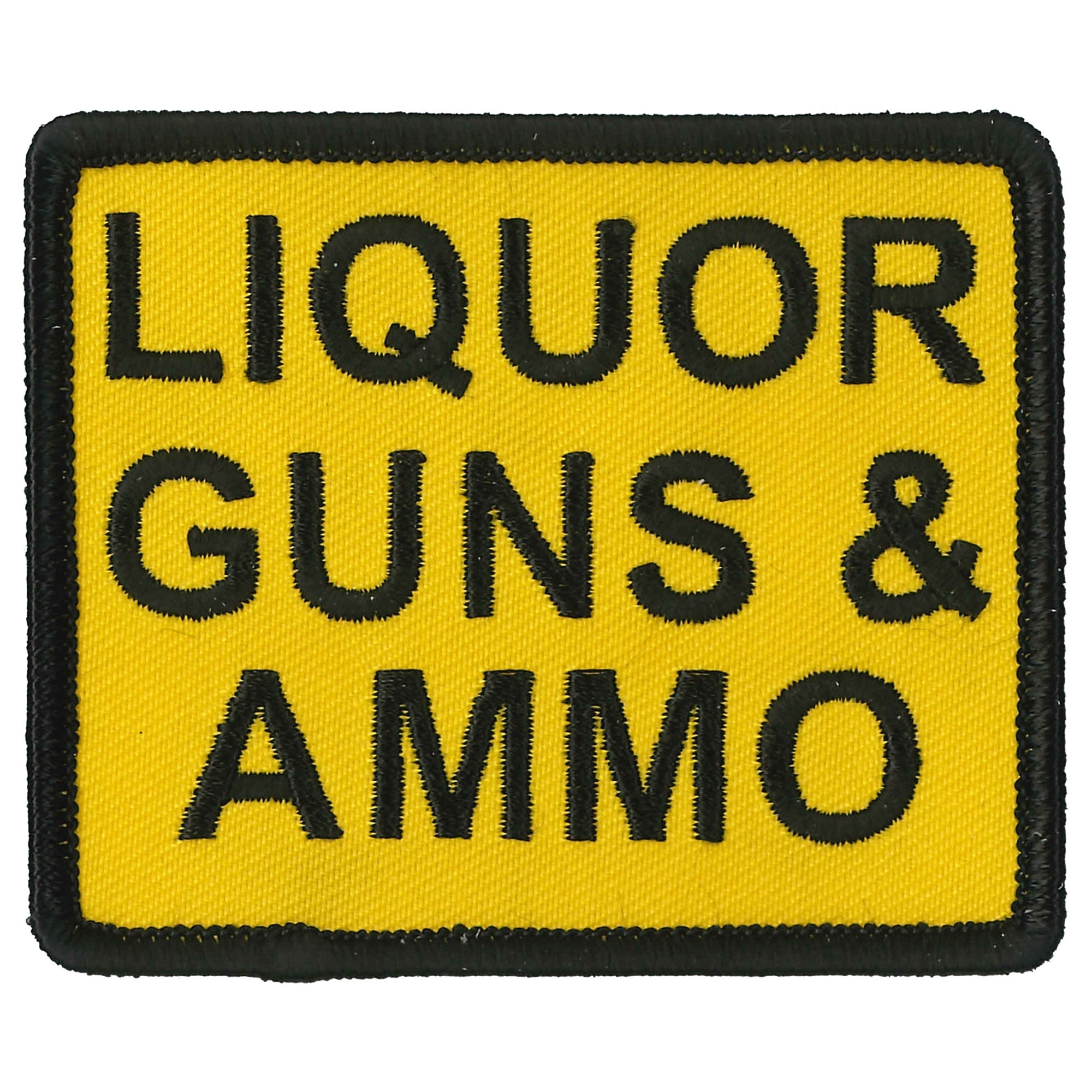 PPL9829 Liquor Guns Ammo 3"x 3" Patch