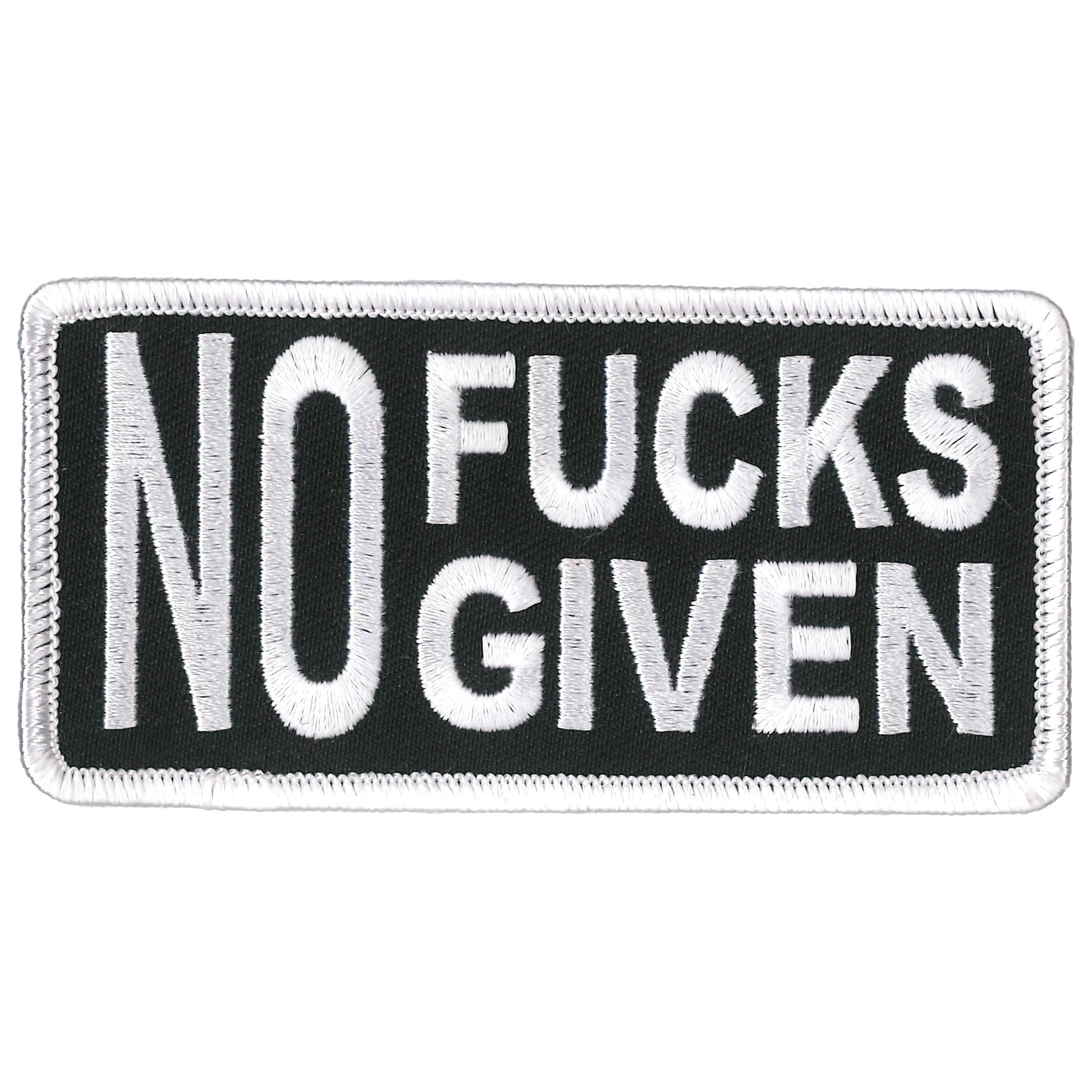 PPL9830 No Fucks Given 4"x 2" Patch