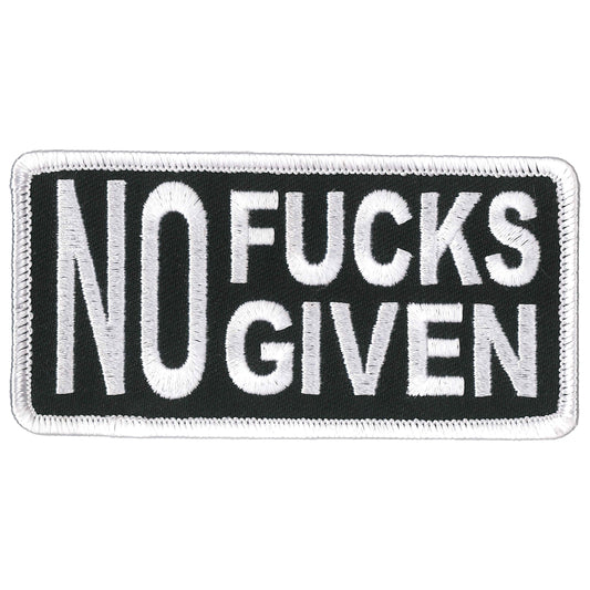 PPL9830 No Fucks Given 4"x 2" Patch