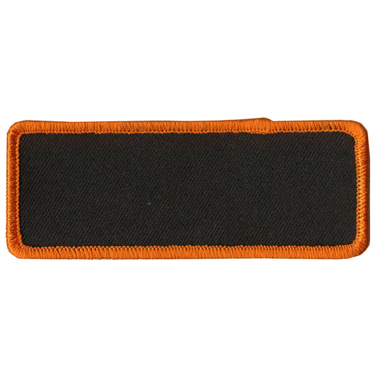 Blank w/ Orange Trim 4" x 1.5" Patch