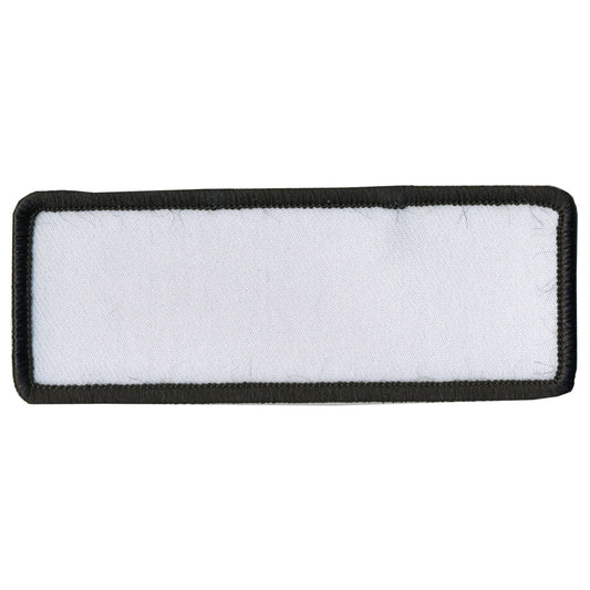 Blank White w/ Black Trim 4" x 1.5" Patch