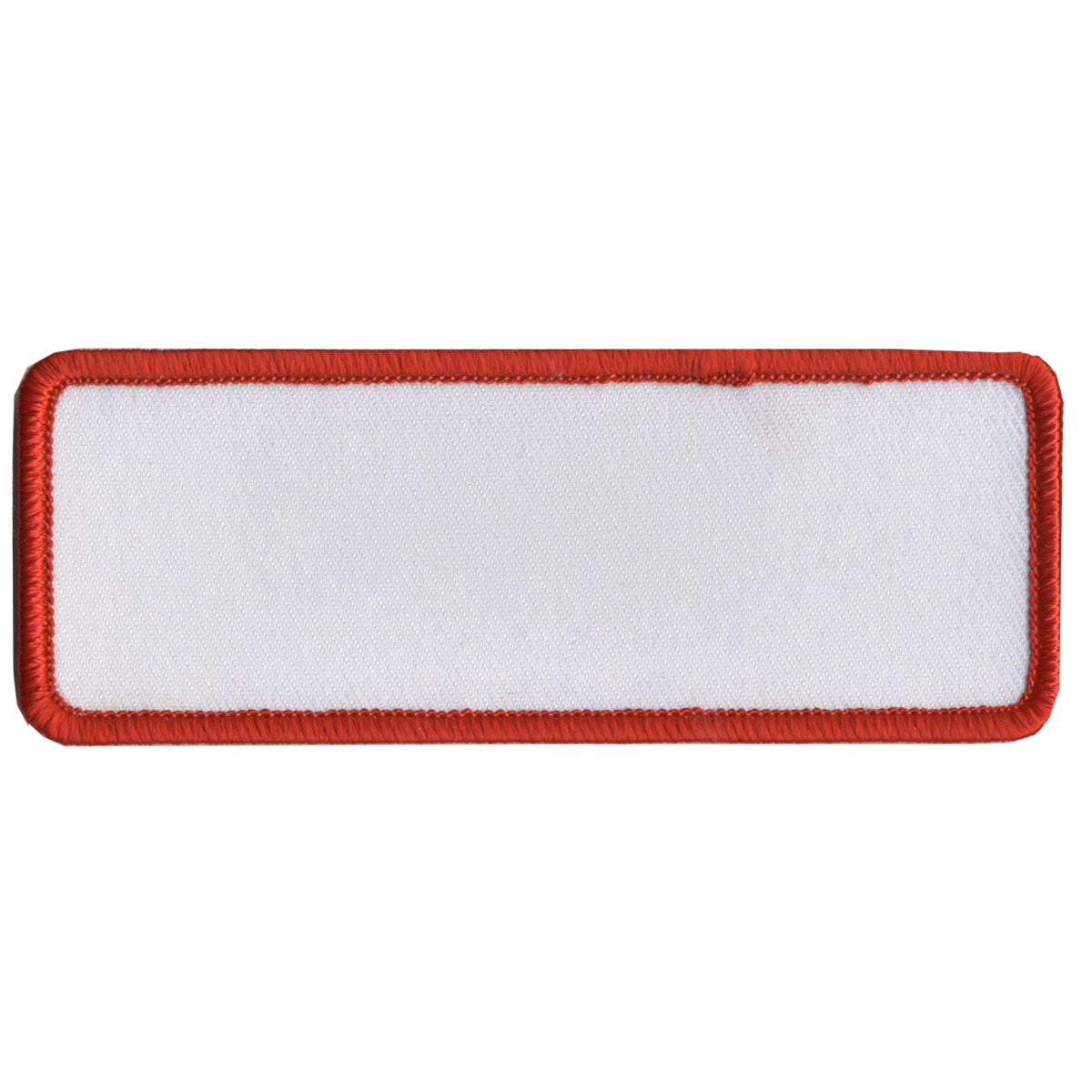 PPP1006 Blank White with Red Trim 4" x 1.5" Patch