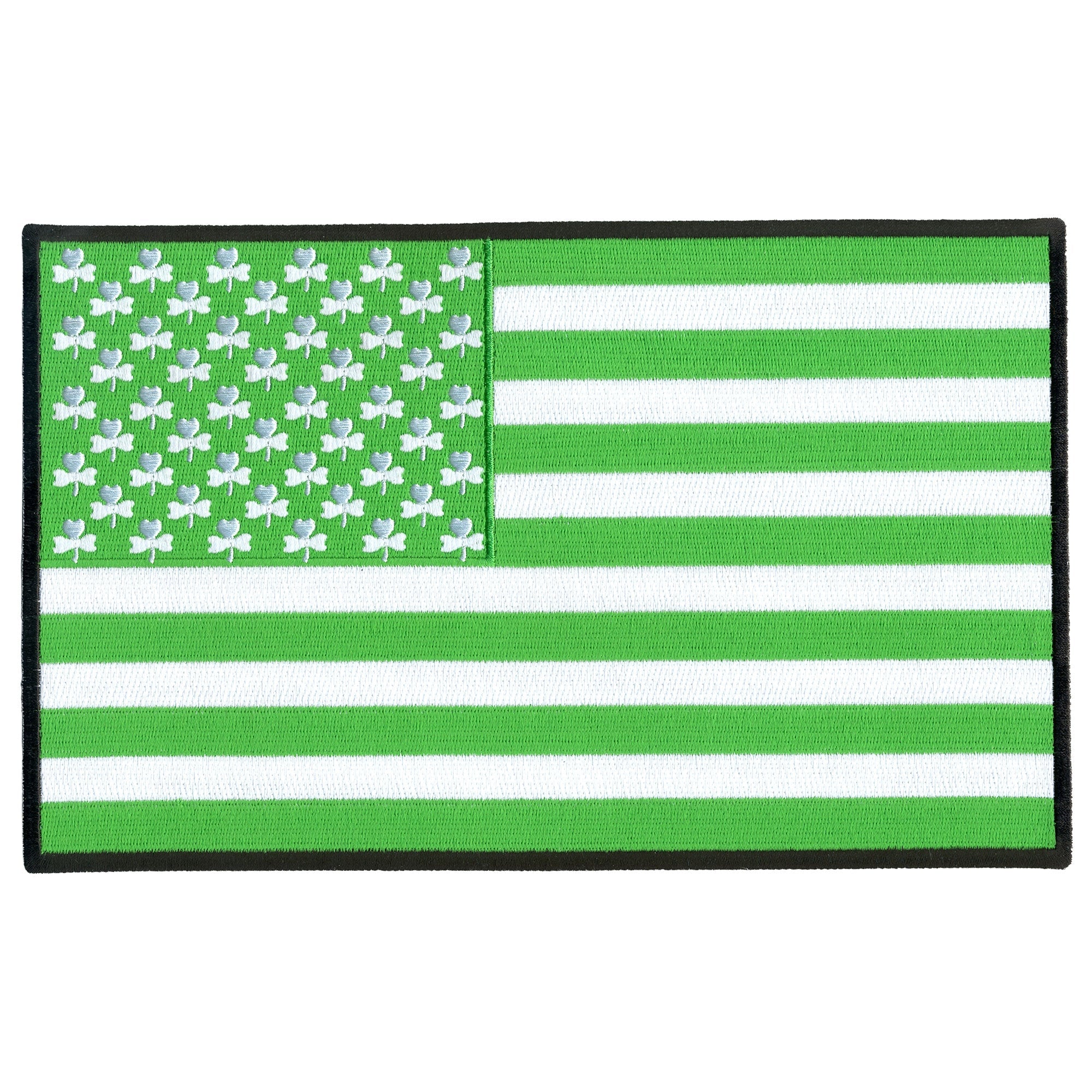 10" Shamrock Green Flag Embroidered Patch PPQ1308