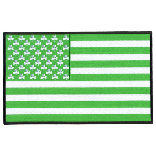 10" Shamrock Green Flag Embroidered Patch PPQ1308