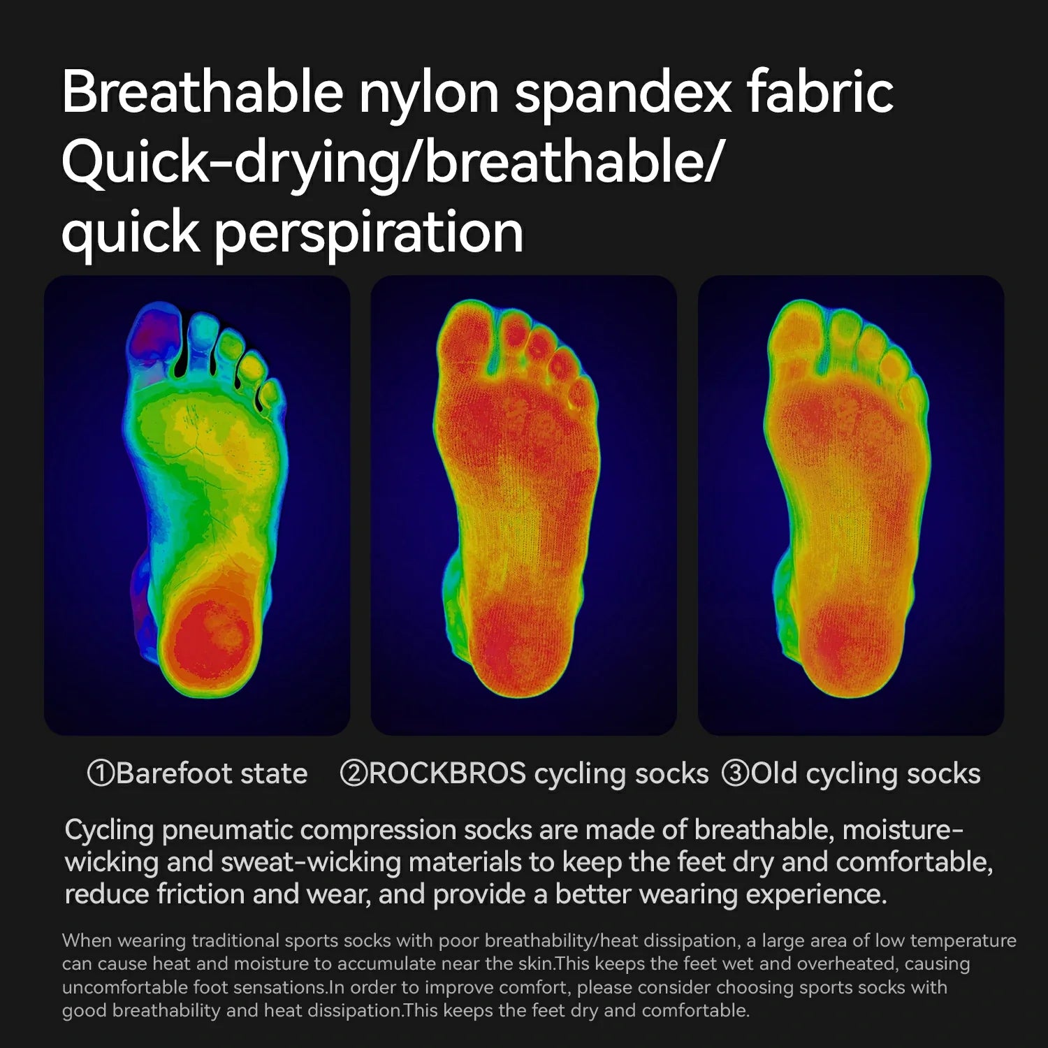 Professional Cycling Compression Socks Breathable