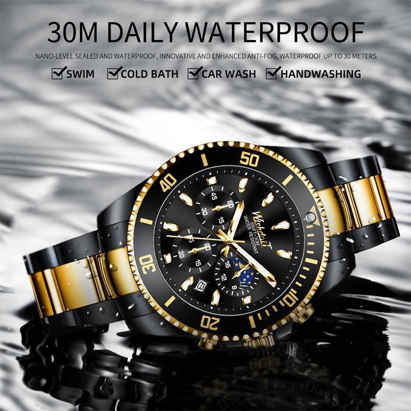 TREND New Men's Elegant Watch Waterproof And Scratch Resistant Stylish Stainless Steel Durable Wrist Watch
