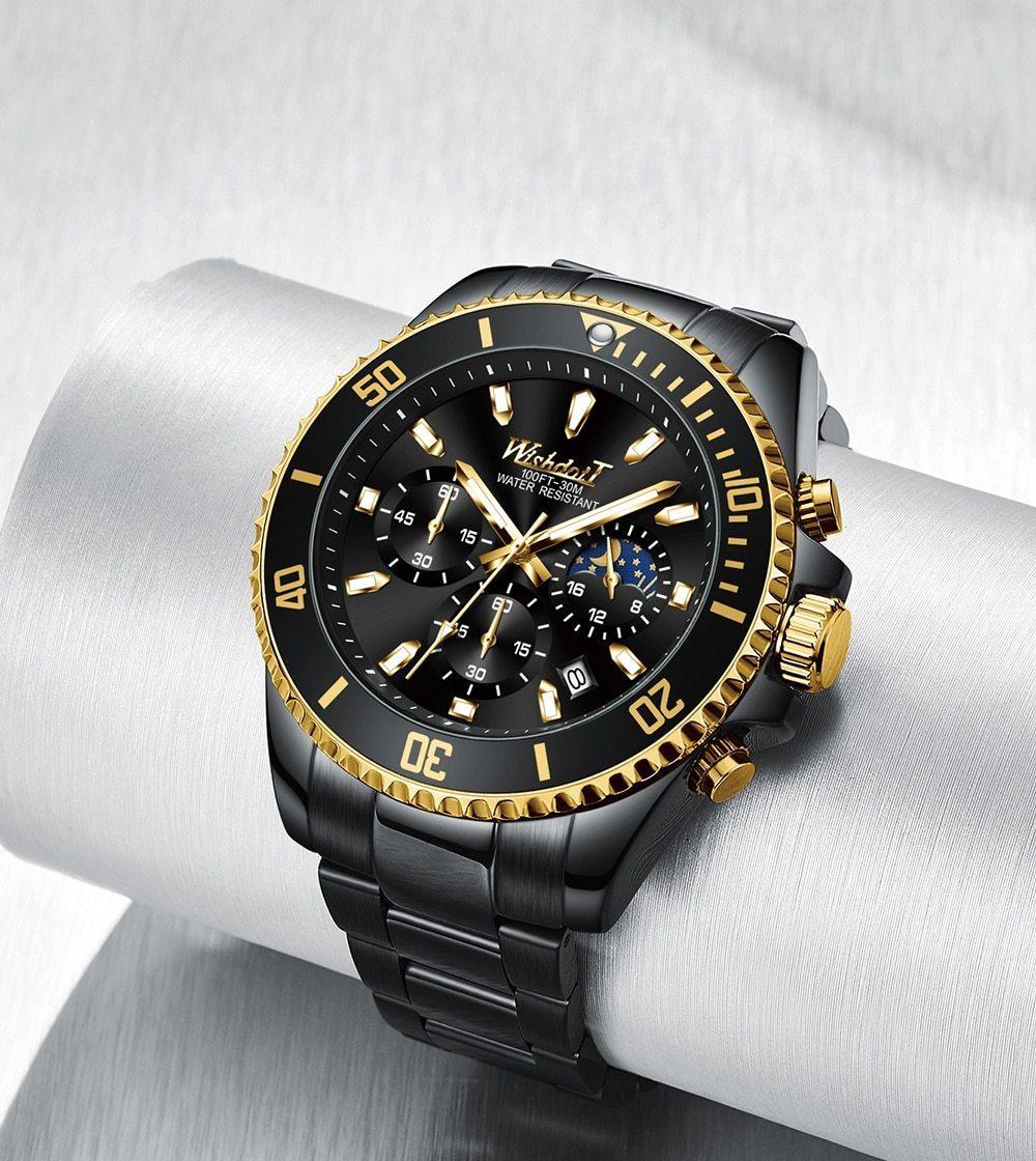 TREND New Men's Elegant Watch Waterproof And Scratch Resistant Stylish Stainless Steel Durable Wrist Watch