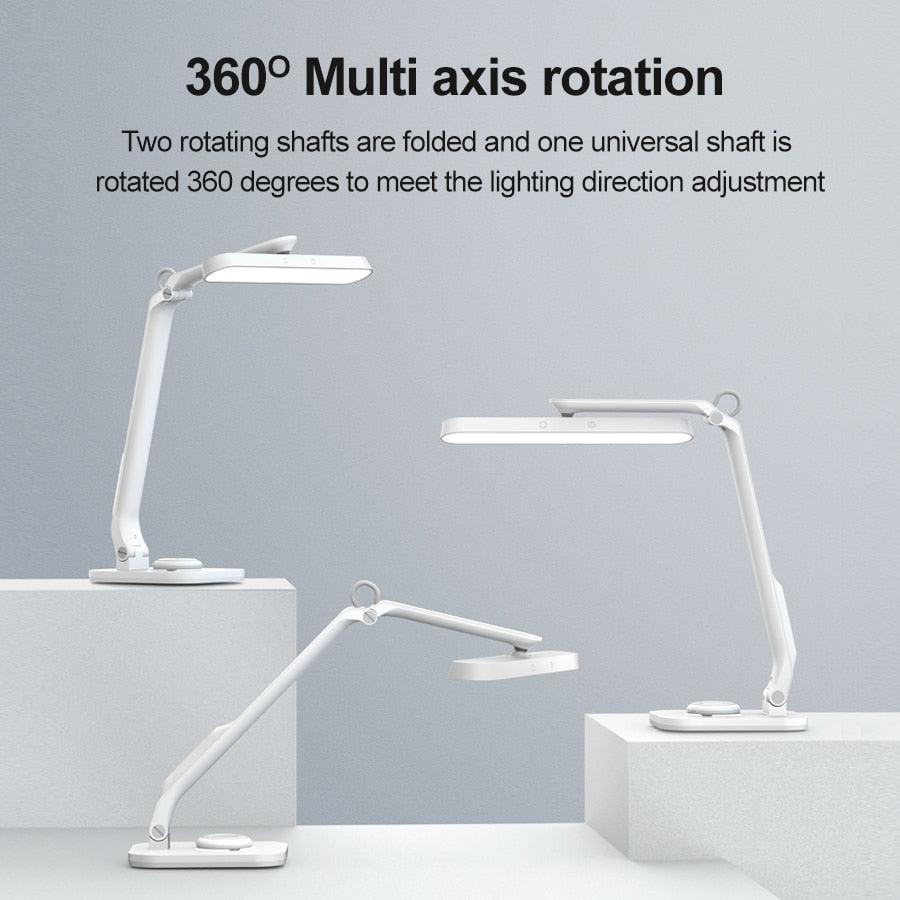 Office@hand Held Remote Light Control Remote Control LED Desk Lamp Eye-Caring Adjustable Office Lamp USB Cha ...