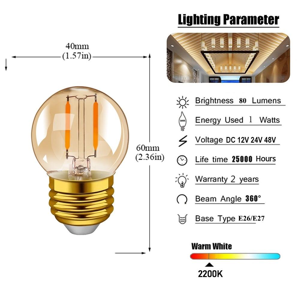 LED Spiral Filament Light Bulb Warm White Vintage Edison Lamp Bedroom Decoracion Vintage Lamp Home Decor Holiday Night Eye Protection Led Bulb Light Lamp For Office Desk Lights