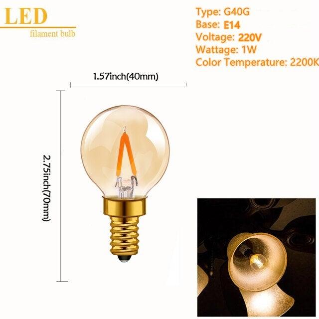 LED Spiral Filament Light Bulb Warm White Vintage Edison Lamp Bedroom Decoracion Vintage Lamp Home Decor Holiday Night Eye Protection Led Bulb Light Lamp For Office Desk Lights