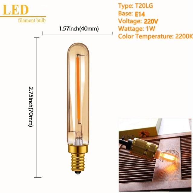 LED Spiral Filament Light Bulb Warm White Vintage Edison Lamp Bedroom Decoracion Vintage Lamp Home Decor Holiday Night Eye Protection Led Bulb Light Lamp For Office Desk Lights