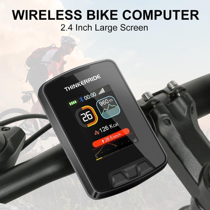 Large Display Bike Computer GPS Wireless Bike Computer Waterproof Bicycle Odometer Large Color LCD ...