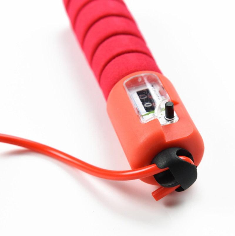 Red Berry Sponge 7 Rope Professional Sponge Jump Rope With Electronic Counter Adjustable Fast ...