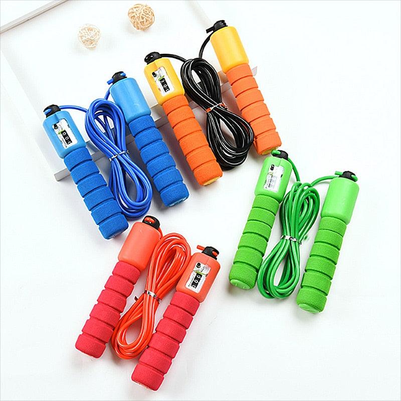 Red Berry Sponge 7 Rope Professional Sponge Jump Rope With Electronic Counter Adjustable Fast ...