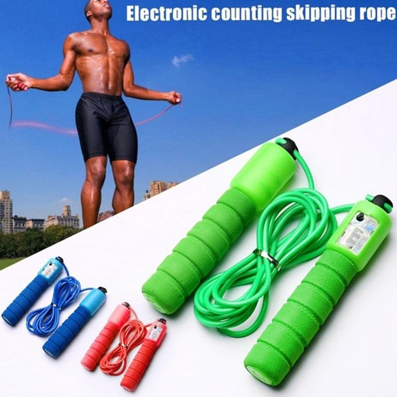 Red Berry Sponge 7 Rope Professional Sponge Jump Rope With Electronic Counter Adjustable Fast ...