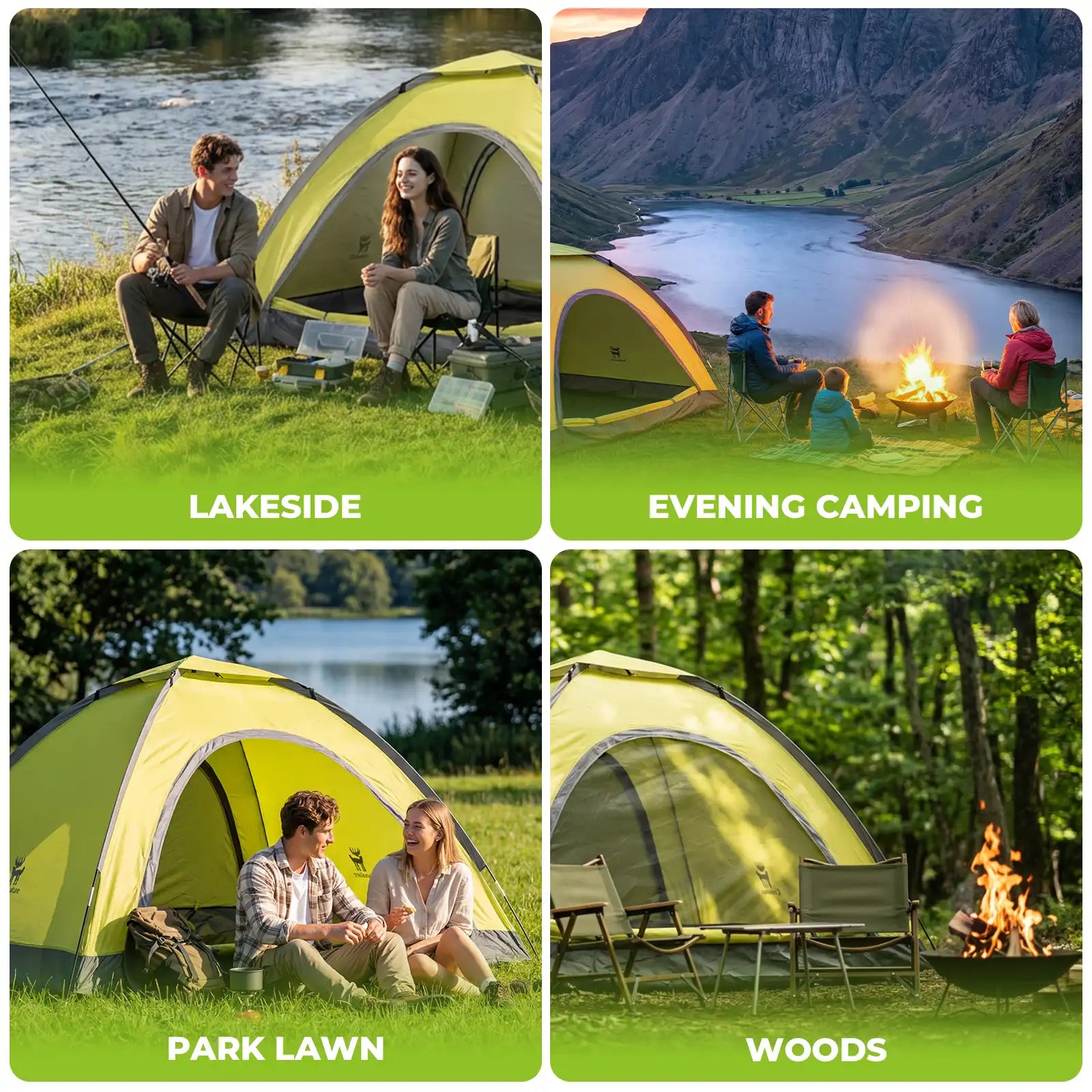 2 Person Lightweight Camping Tent UV50