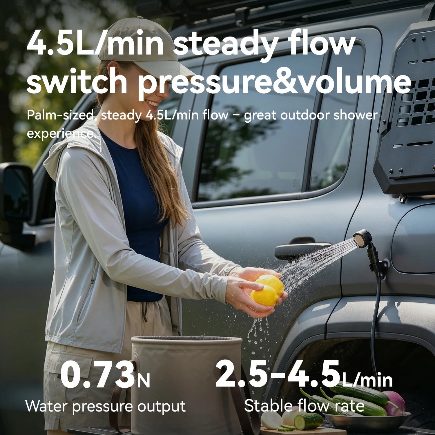 IPX8 Waterproof Rechargeable Outdoor Shower Pump