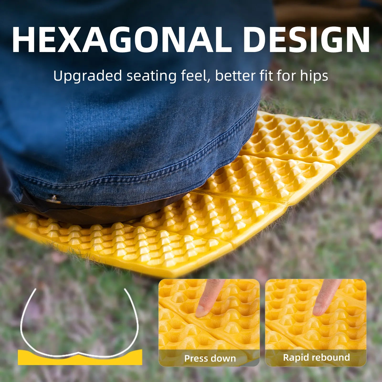 Qunature Folding Seat Pad Mat with Foam