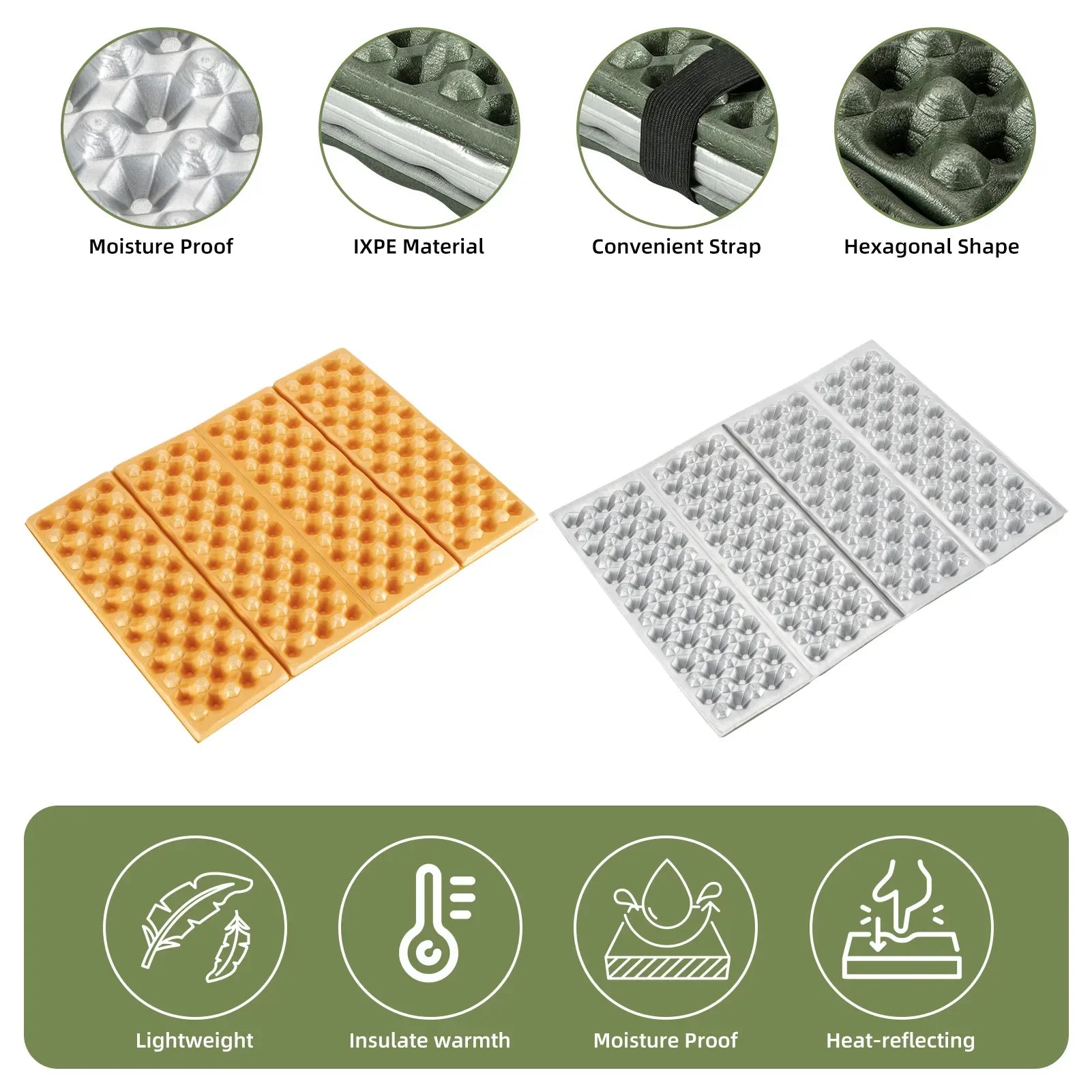 Qunature Folding Seat Pad Mat with Foam