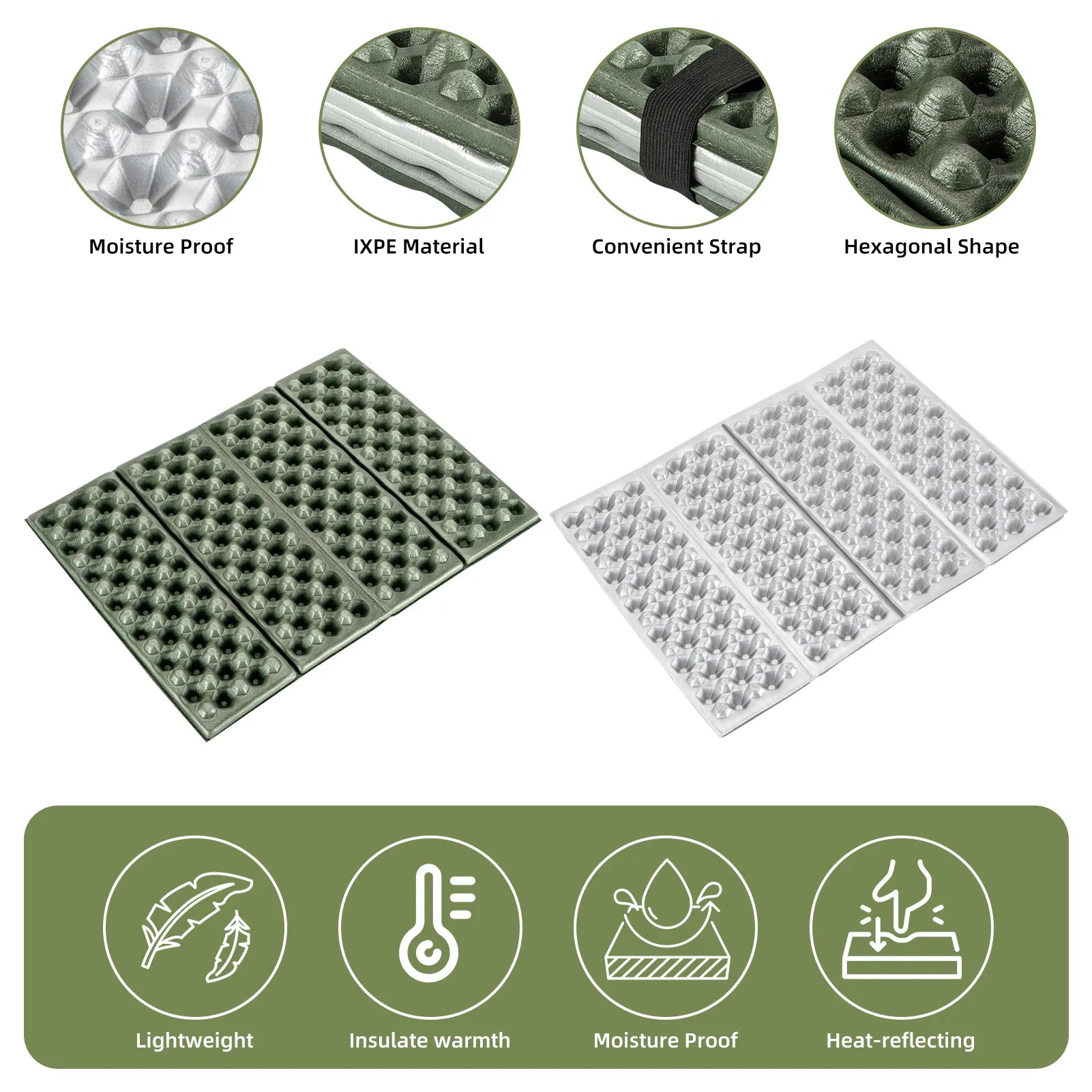 Qunature Folding Seat Pad Mat with Foam