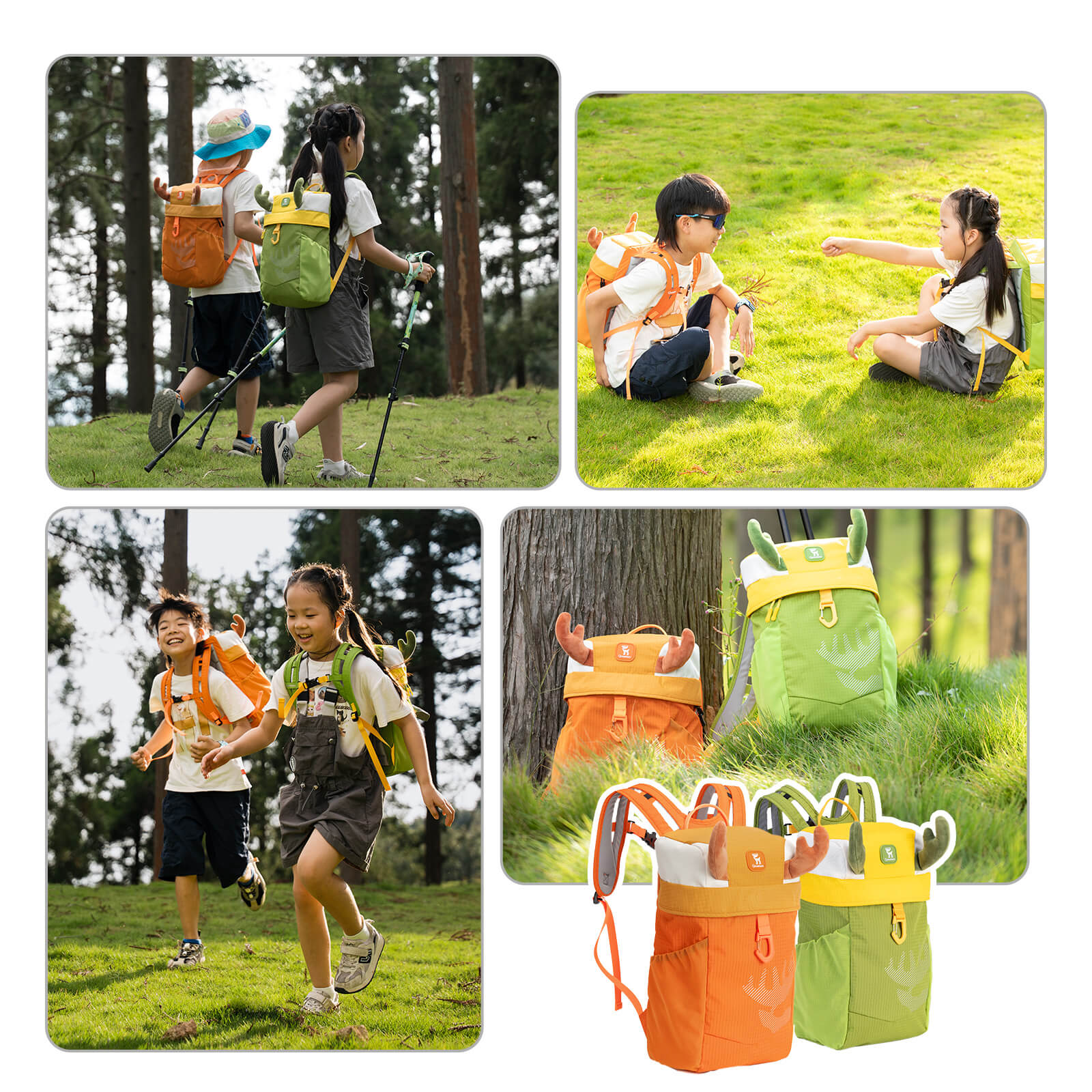 Kids Water-Repellent Hiking Backpack 8L