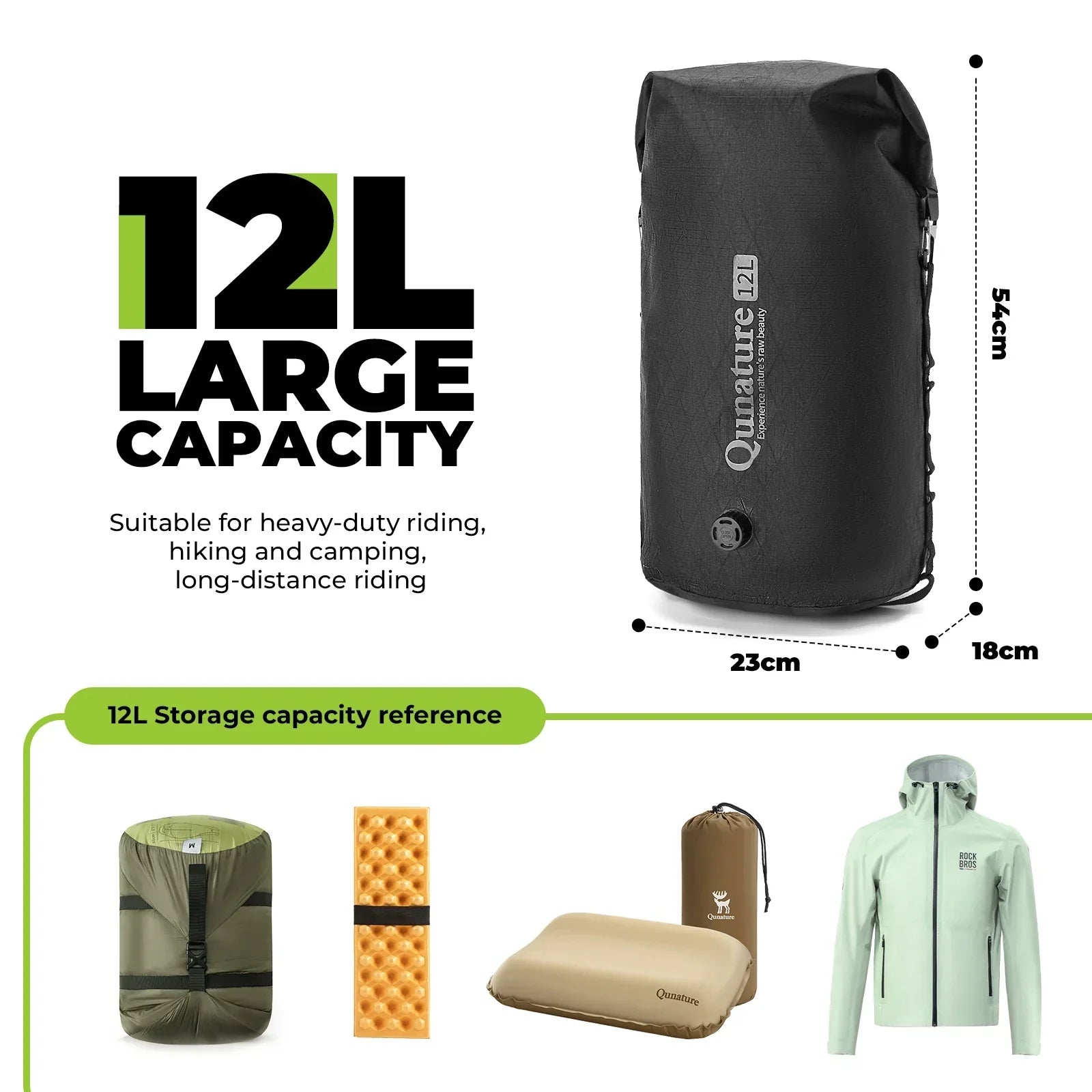 Bikepacking Waterproof Compression Bag + Rear Rack Set