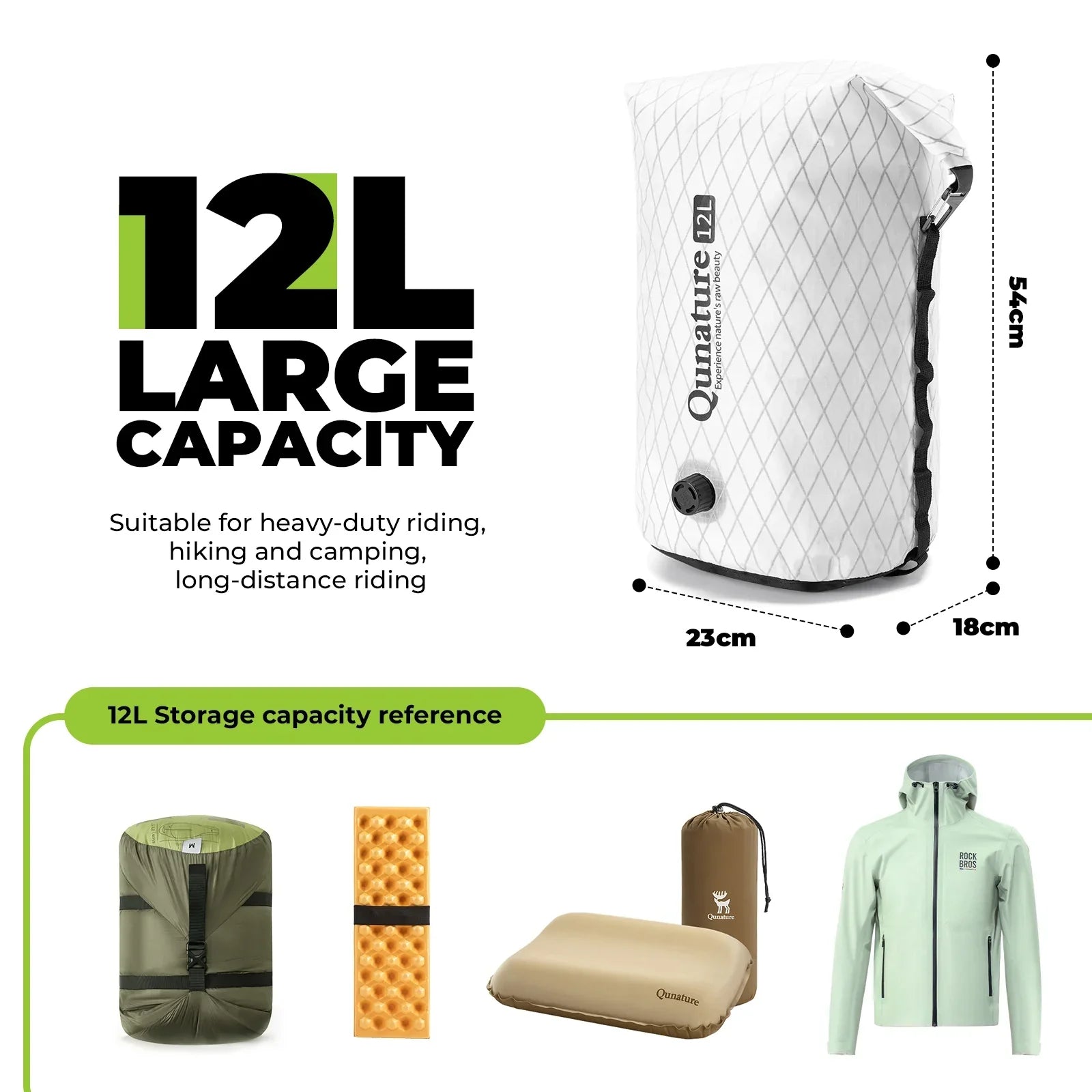 Bikepacking Waterproof Compression Bag + Rear Rack Set