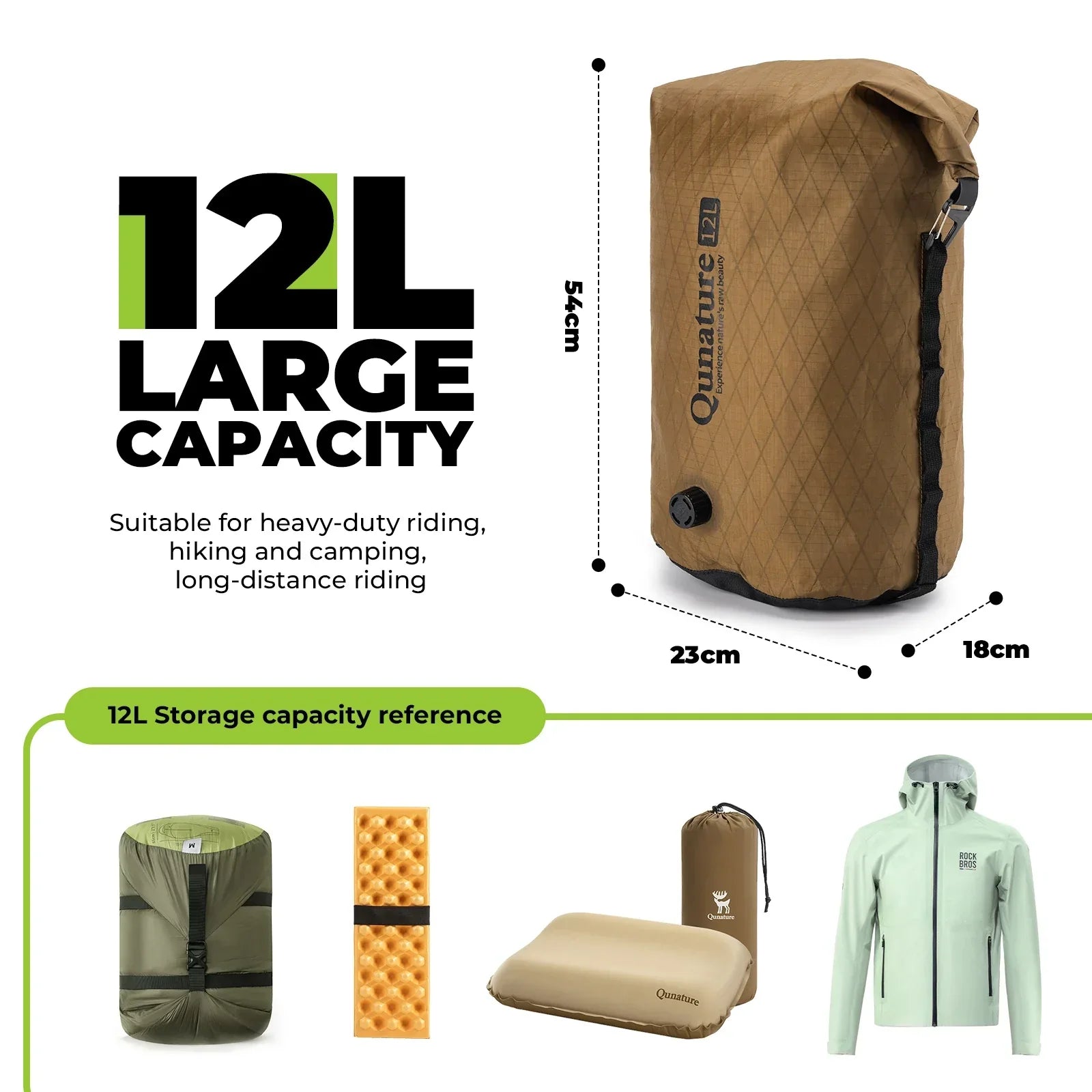 Bikepacking Waterproof Compression Bag + Rear Rack Set