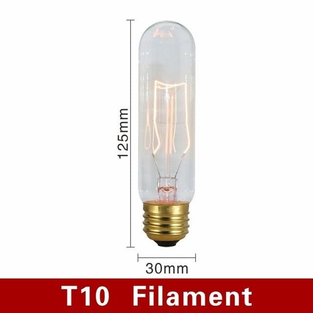 Retro Edison Bulb Light Bulb Filament Vintage Incandescent Spiral Lamp ...