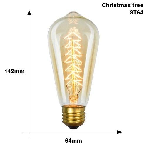 Retro Edison Light Bulb Vintage Edison Lamp Vintage Incandescent  Edison Light Bulbs Edison Filament Light Bulb Dimmable Warm White Different Shape Light