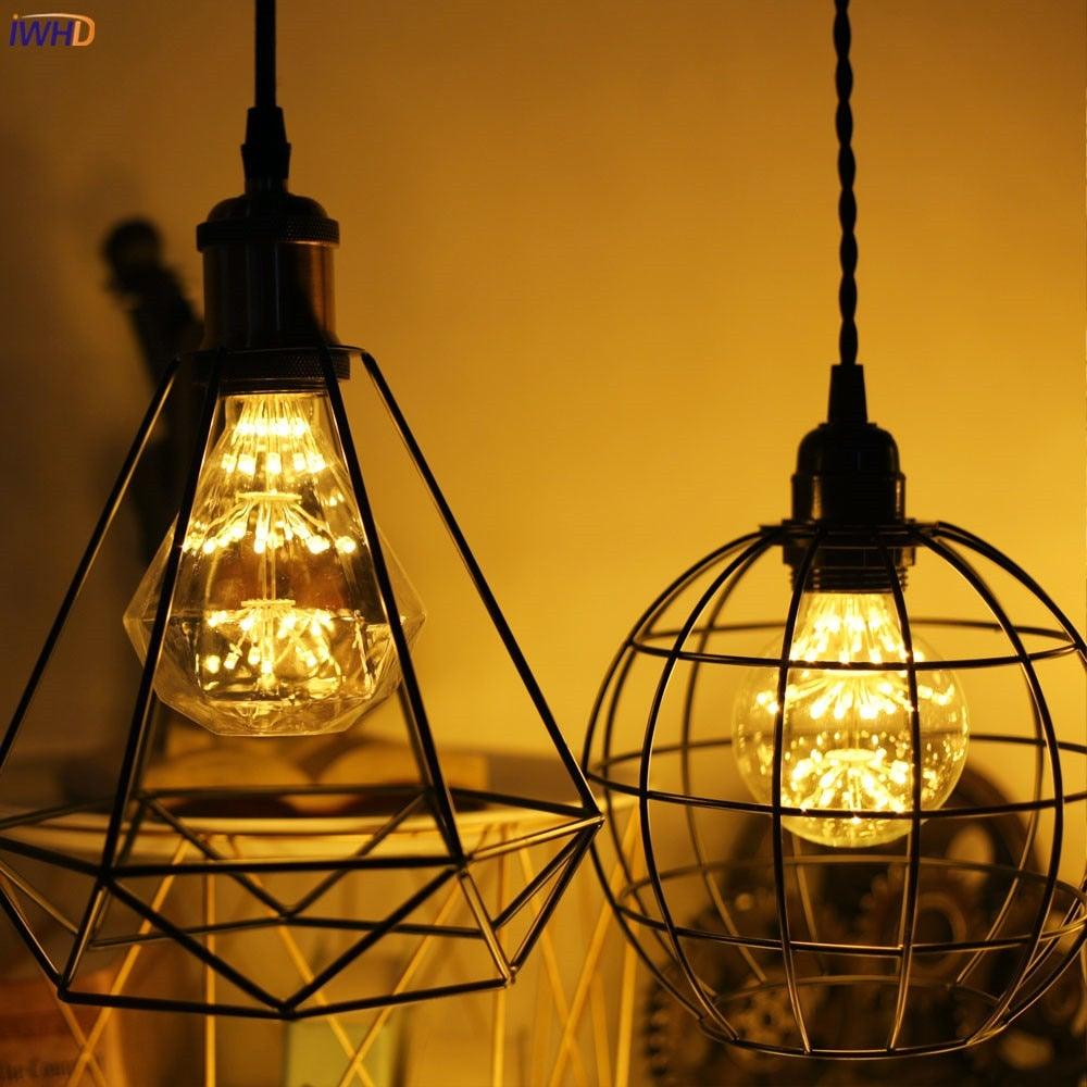 Retro Lamp Loft Industrial Decor Vintage Lamp Light Bulb Antique Vintage Style Light Amber Warm Dimmable Vintage Village Style Desk Light Creative Table Lamp