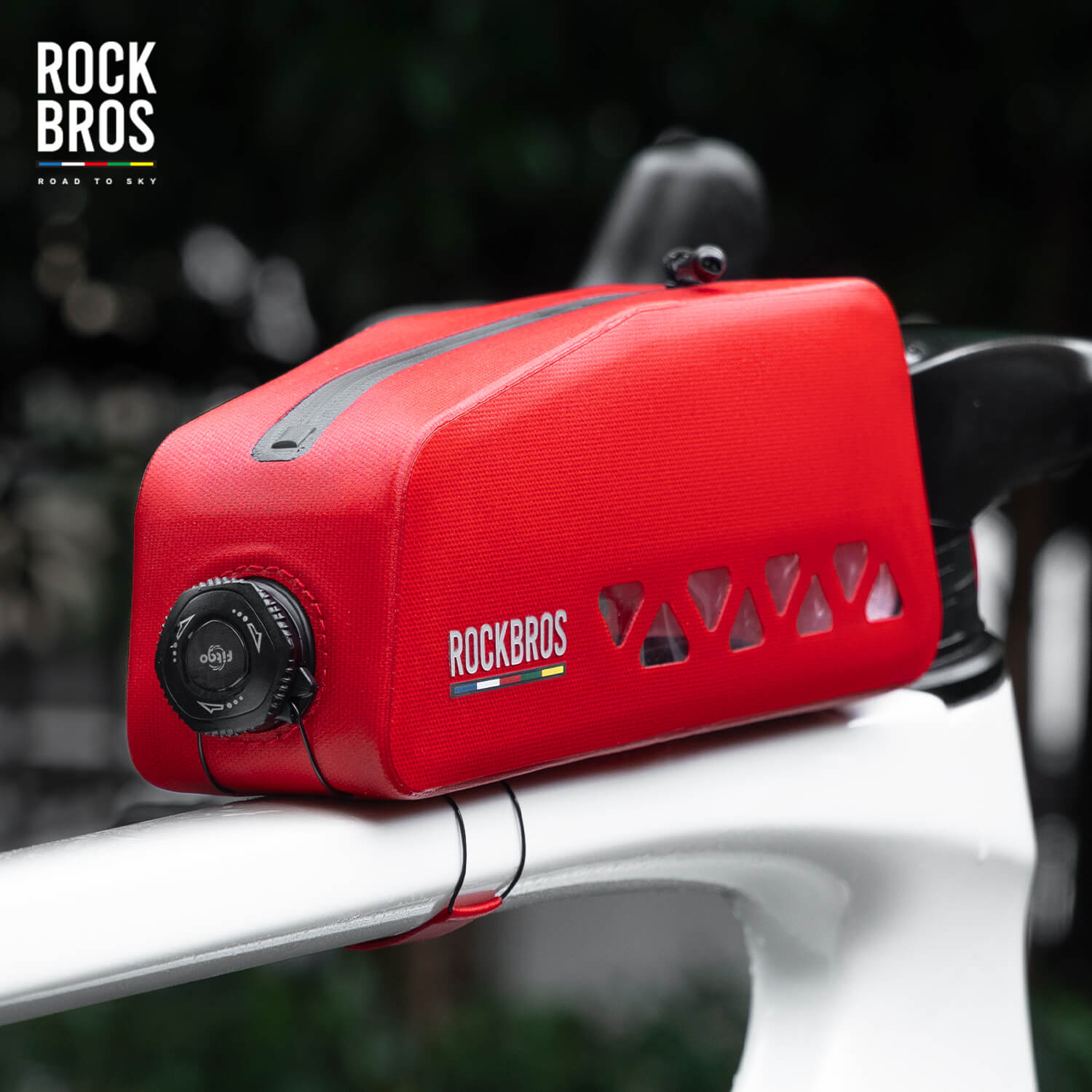 ROCKBROS 1L 100% Waterproof Bike Frame Bag Road To Sky