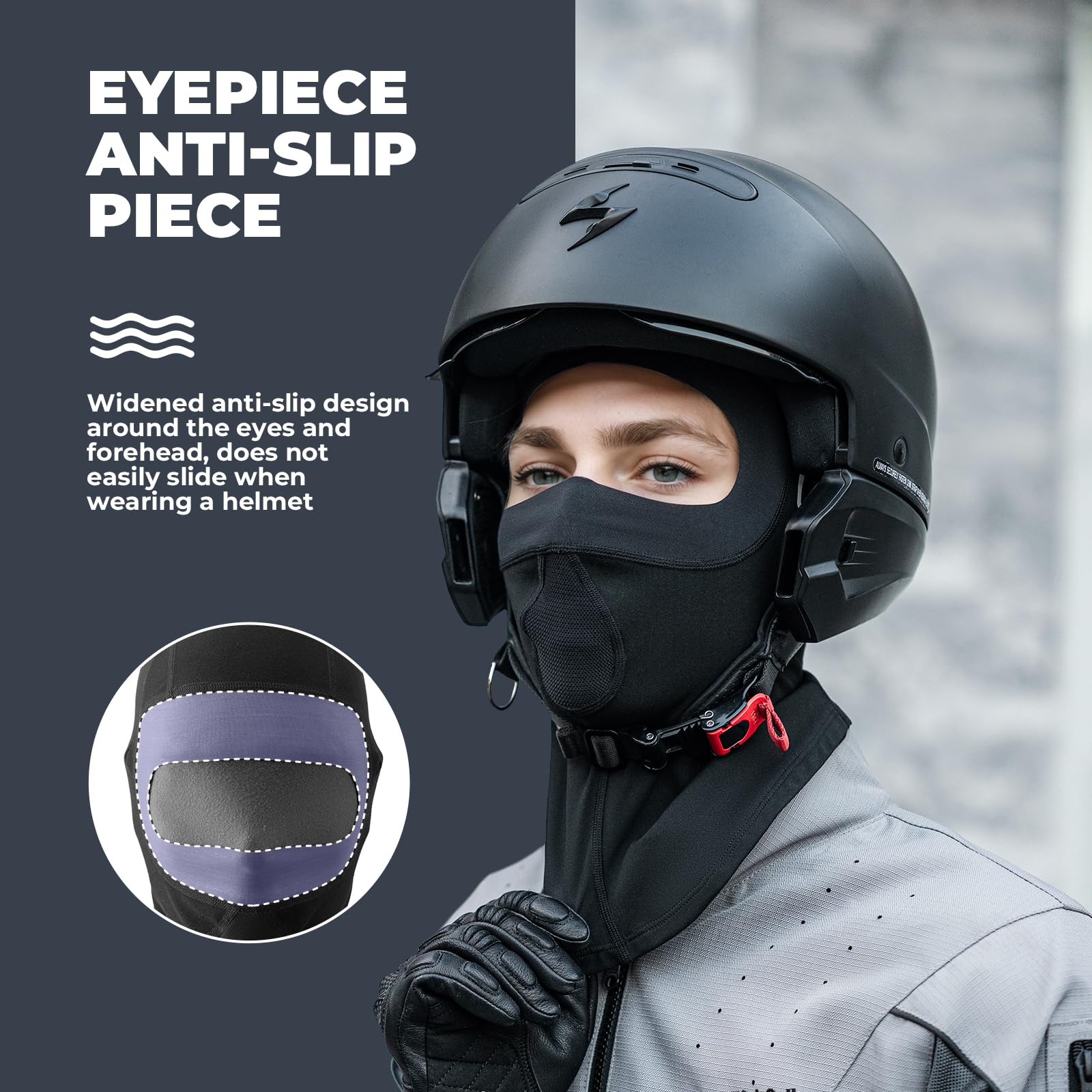 ROCKBROS Balaclava Ski Mask, Thermal Full Face Cover, Windproof Neck Warmer