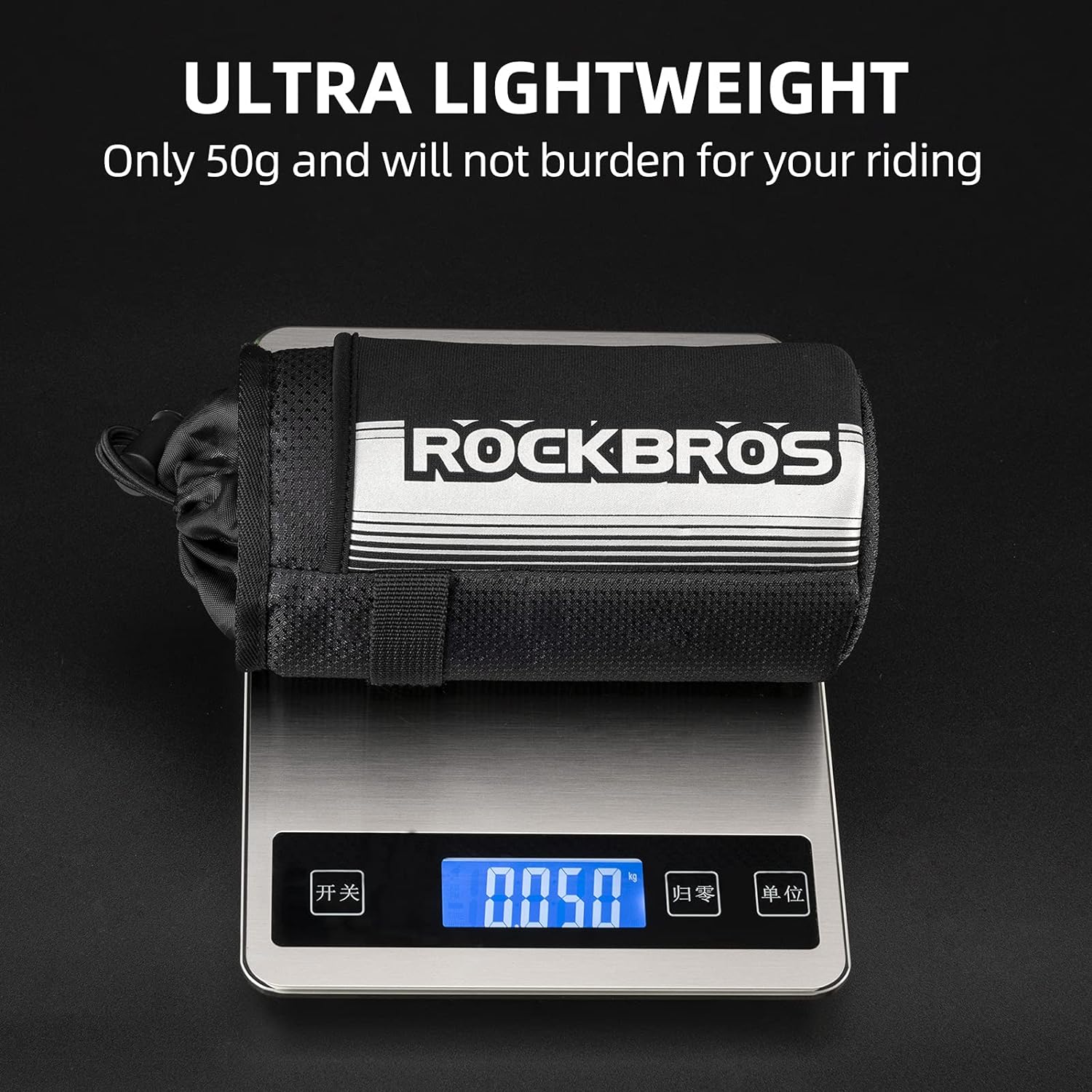 ROCKBROS Bike Water Bottle Holder Bag Handlebar Stem Bag
