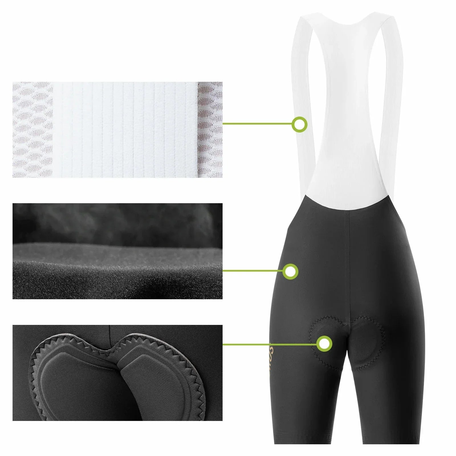 Men’s Cycling Bib Shorts for 77–104°F - YDDK013