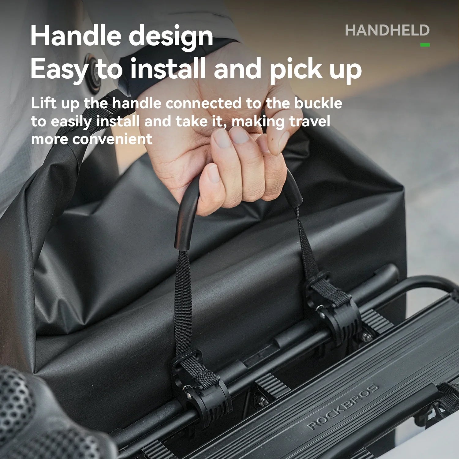 100% Waterproof Bike Rack Bag Lightweight 23L
